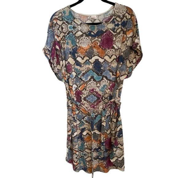 I Joan Dresses & Skirts - I Joan Premium Multicolored T-shirt Dress size medium